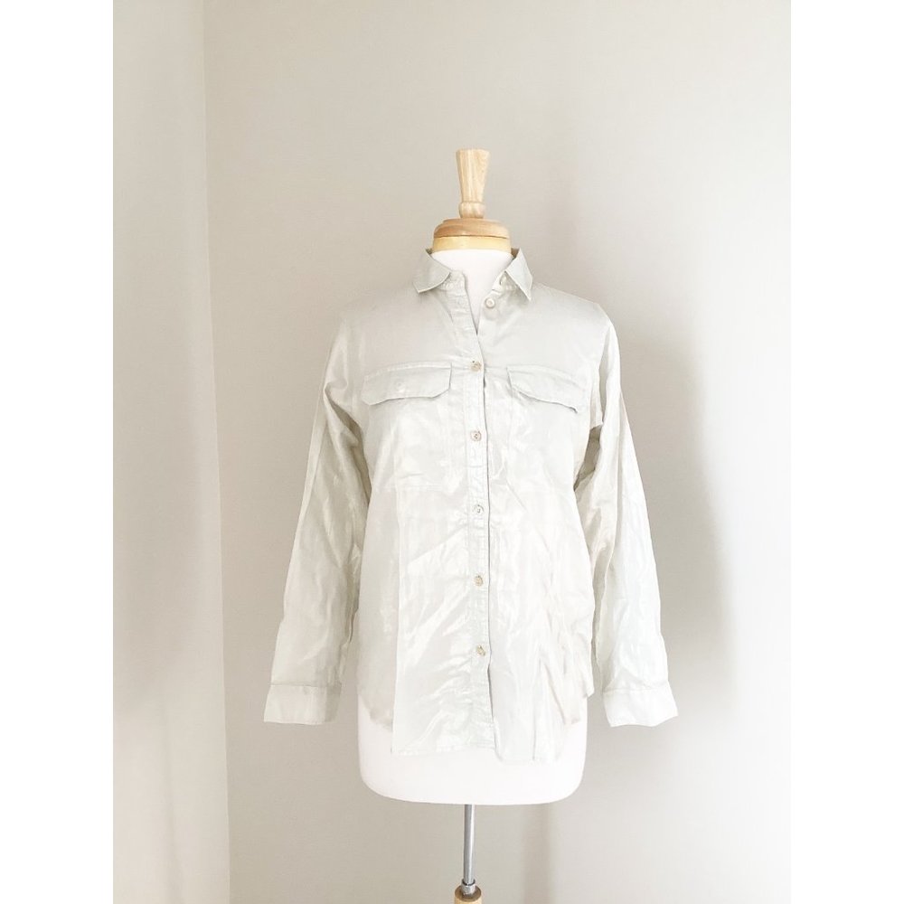 J.Crew Tan Button Front Safari Utility Shirt 2